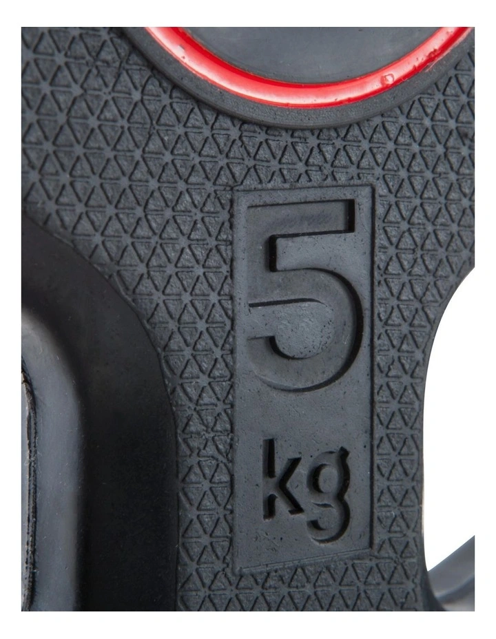 Decathlon | Rubber Weight Disc with Handles 28mm 5kg image 3