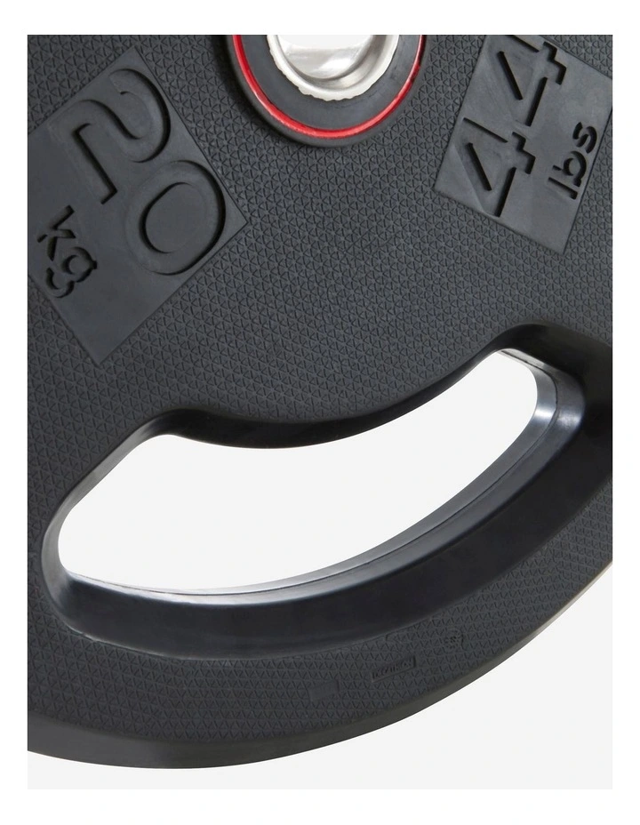 Decathlon | Rubber Weight Disc with Handles 28mm 20kg image 5