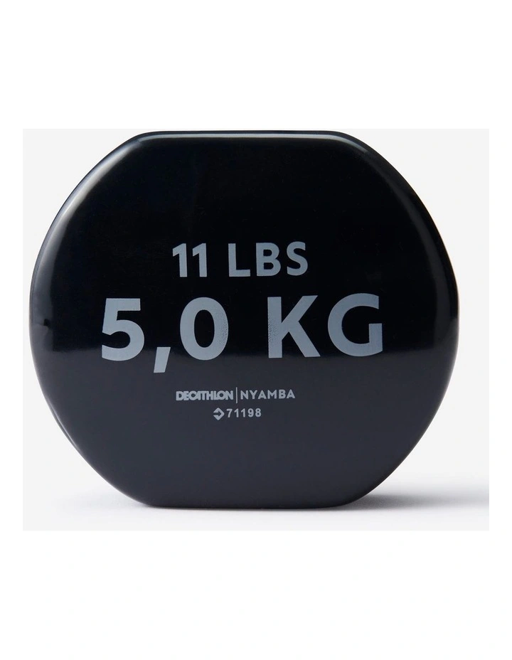 5 kg Fitness Dumbbells Twin-Pack, Partially Recycled Cast Iron - Black image 2
