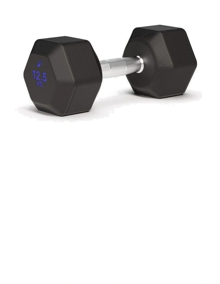Decathlon | Cross Training and Weight Training 12.5kg Hex Dumbbell - Black image 1