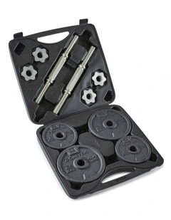 Decathlon | Weight Training 20 kg Partly Recycled Cast Iron Dumbbells Set
