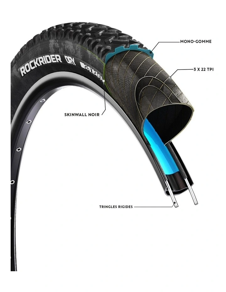 Decathlon | Dry 1 26x2.00 rigid bead mountain bike tyre image 4