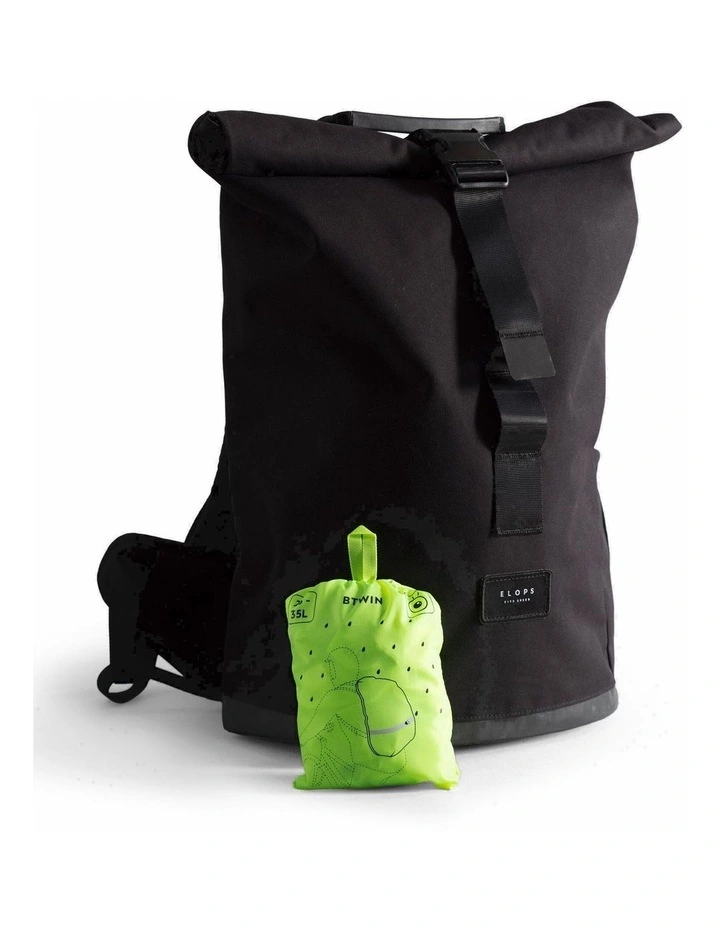 Decathlon | Waterproof Day/Night Visibility Bag Cover 560 - Neon Yellow image 1