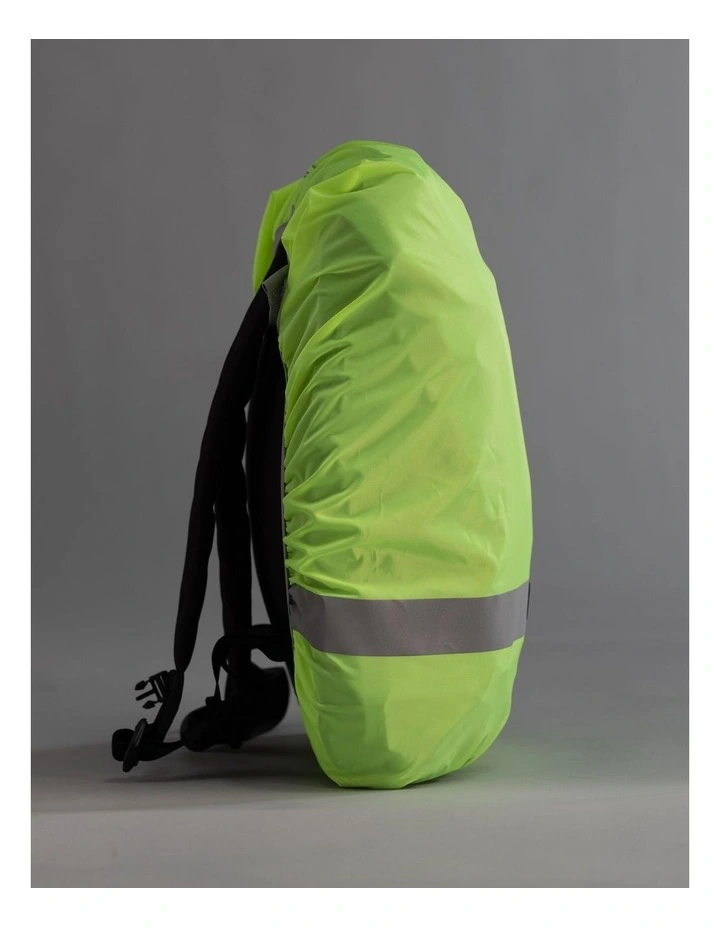 Decathlon | Waterproof Day/Night Visibility Bag Cover 560 - Neon Yellow image 2