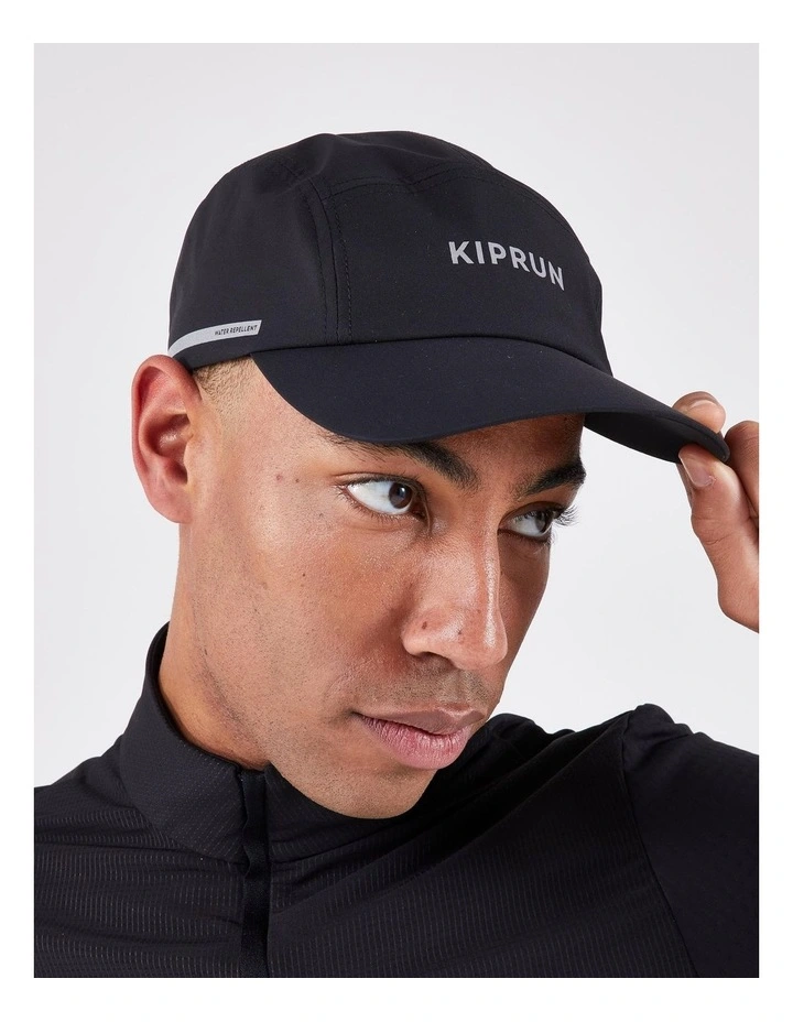 Decathlon | Adult rain running cap - Kiprun water repellent 5 panels - Black image 3
