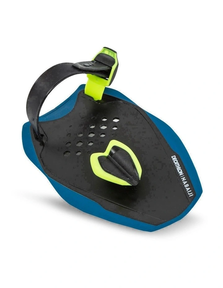 Decathlon | Swimming Paddles Quick-In 500 Size M Blue Yellow image 1