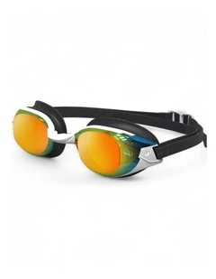 Decathlon | Swimming goggles BFIT - Mirrored lenses - One size - Black orange