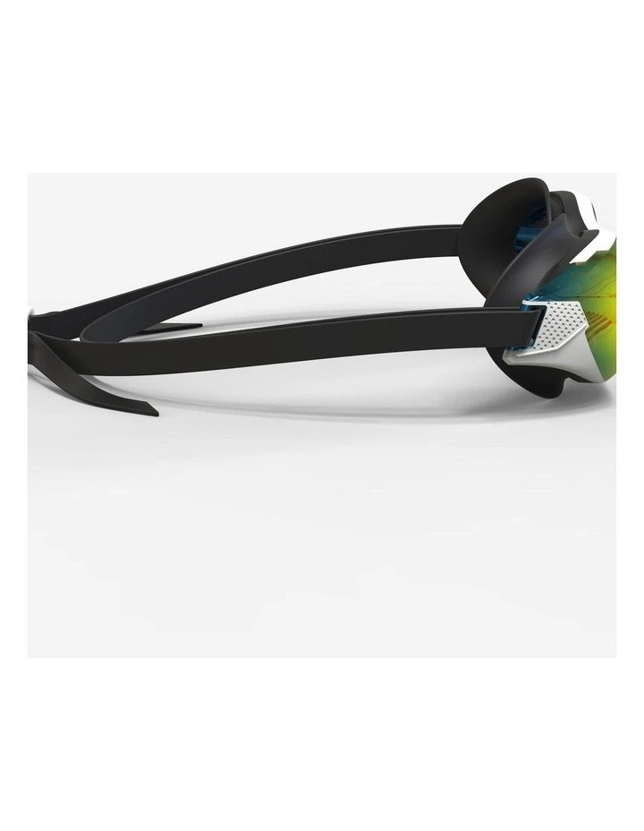 Decathlon | Swimming goggles BFIT - Mirrored lenses - One size - Black orange image 2