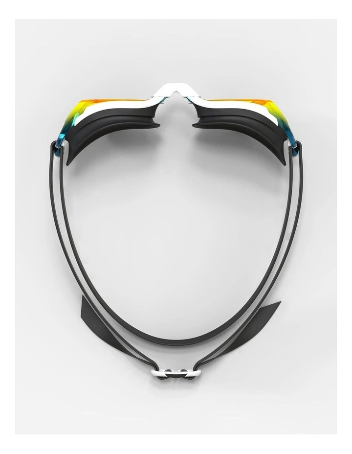 Decathlon | Swimming goggles BFIT - Mirrored lenses - One size - Black orange image 4