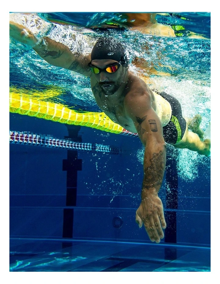 Decathlon | Swimming goggles, Spirit mirror black orange image 7