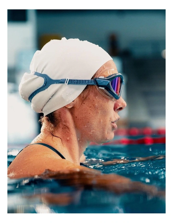 Decathlon | Swimming pool mask ACTIVE - Mirror lenses - Small size - Blue white image 2