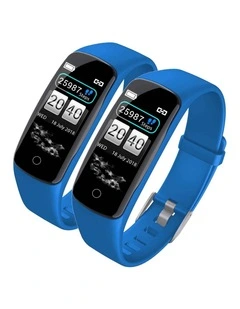 SOGA 2X Fitness Tracker Smart Watch Touch Screen Blue