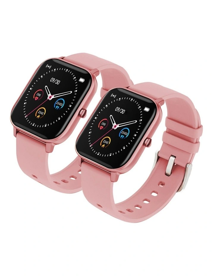 SOGA 2X Waterproof Fitness Smart Watch Heart Rate Tracker P8 Pink image 1