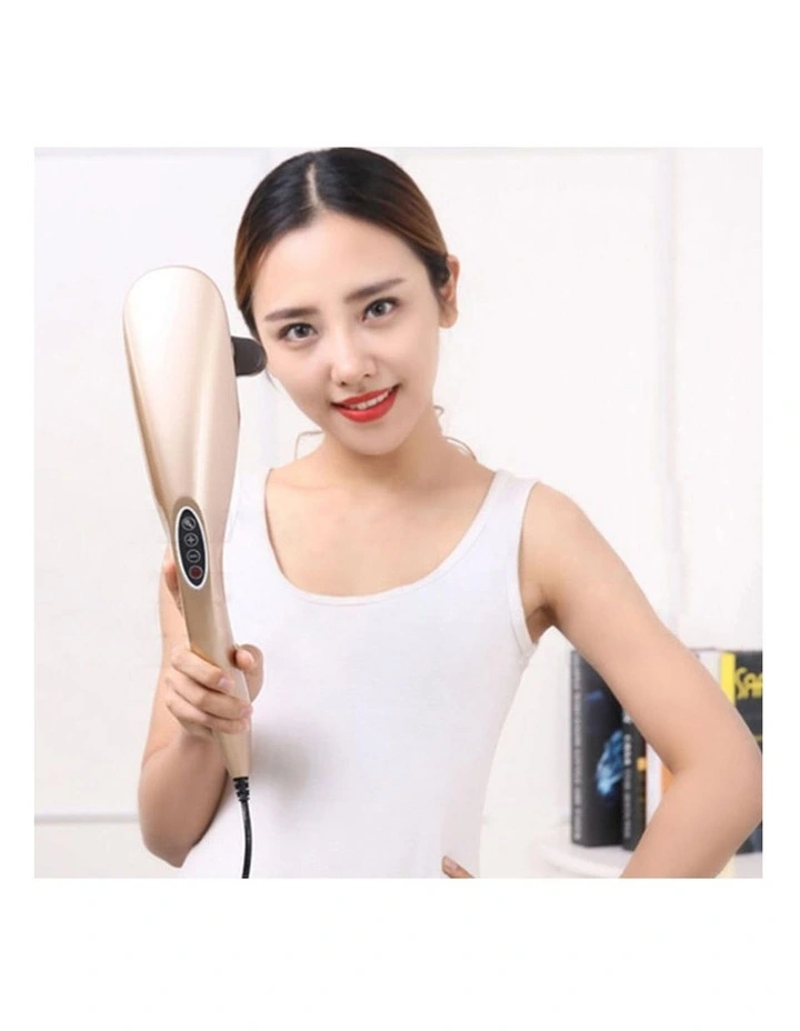 SOGA 6-Head Handheld Body Massager with Curved Handle - Champagne image 7