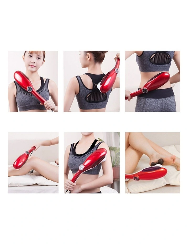 SOGA 6-Head Handheld Body Massager - Red image 6