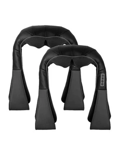 SOGA 2 Pack Electric Neck and Shoulder Massagers with Heat - Black