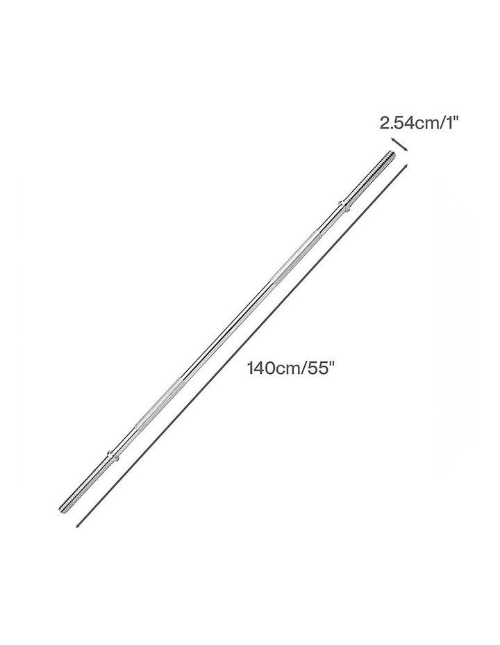 Levede 140cm Weight Lifting Bar Standard Barbell Home Gym Fitness Steel 480LB image 3