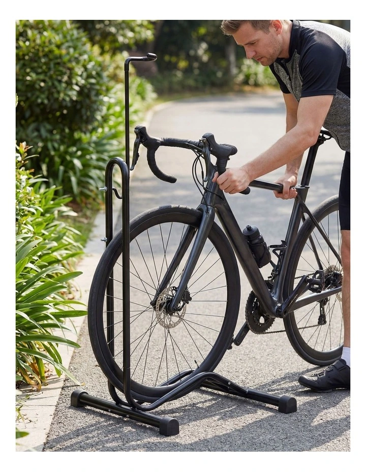 Monvelo Bicycle Rack Stand Floor Parking 3-in-1 Upright Bike Storage Indoor image 7