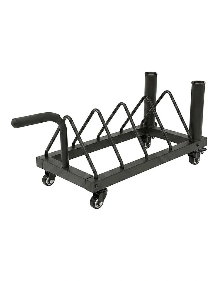 Centra Horizontal Bumper Plate Rack with Wheels Barbell Weight Storage Holder image 1