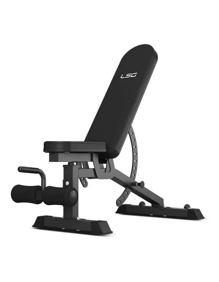 LSG GRK200 with FID Bench, 90kg Olympic Weights - Barbell and Rubber Tri-Grip Plates image 3