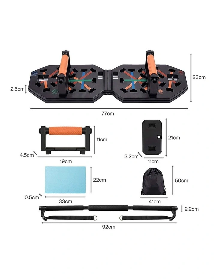 Centra Push Up Board Rack Stand Grip Bar Handle Muscle Train Gym Workout Fitness image 3