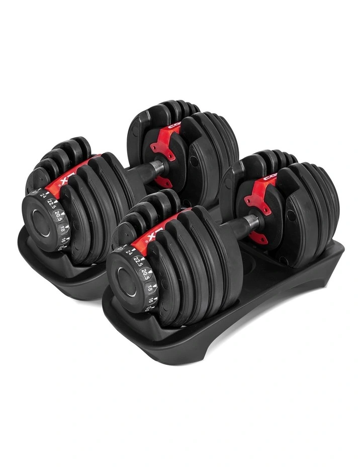 LSG 52.5lbs Adjustable Dumbbell Pair with Stand image 3