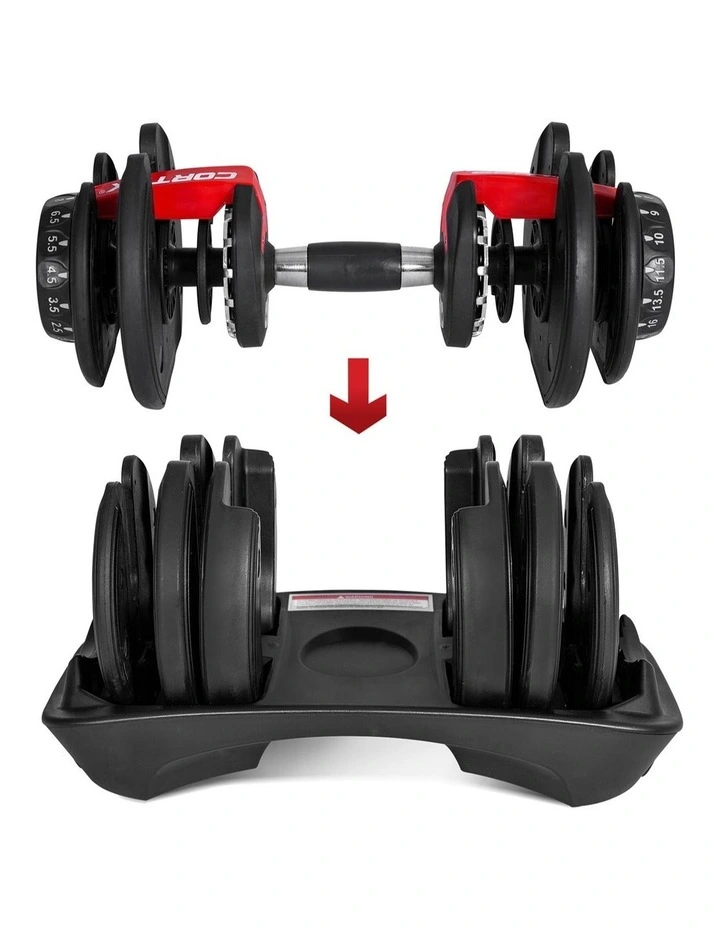 LSG 52.5lbs Adjustable Dumbbell Pair with Stand image 4