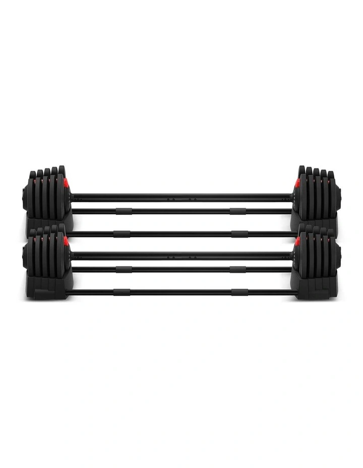 CORTEX Revolock V2 80kg Pair Set Adjustable Steel Dumbbell Barbell All-in-One image 4
