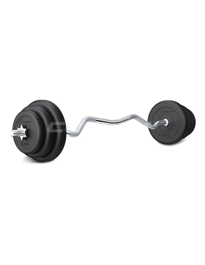 CORTEX 40kg EnduraCast Curl Bar Weight Set image 1