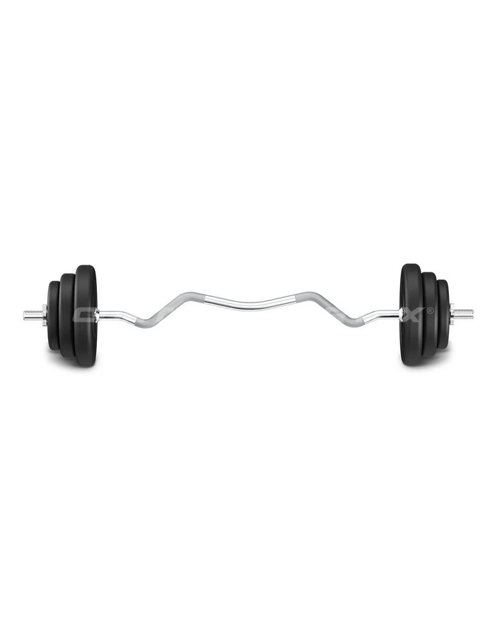 CORTEX 40kg EnduraCast Curl Bar Weight Set image 2