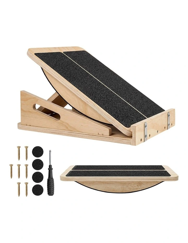 Centra 4-Level Adjustable Wooden Slant Board Professional Incline Calf Stretcher image 1