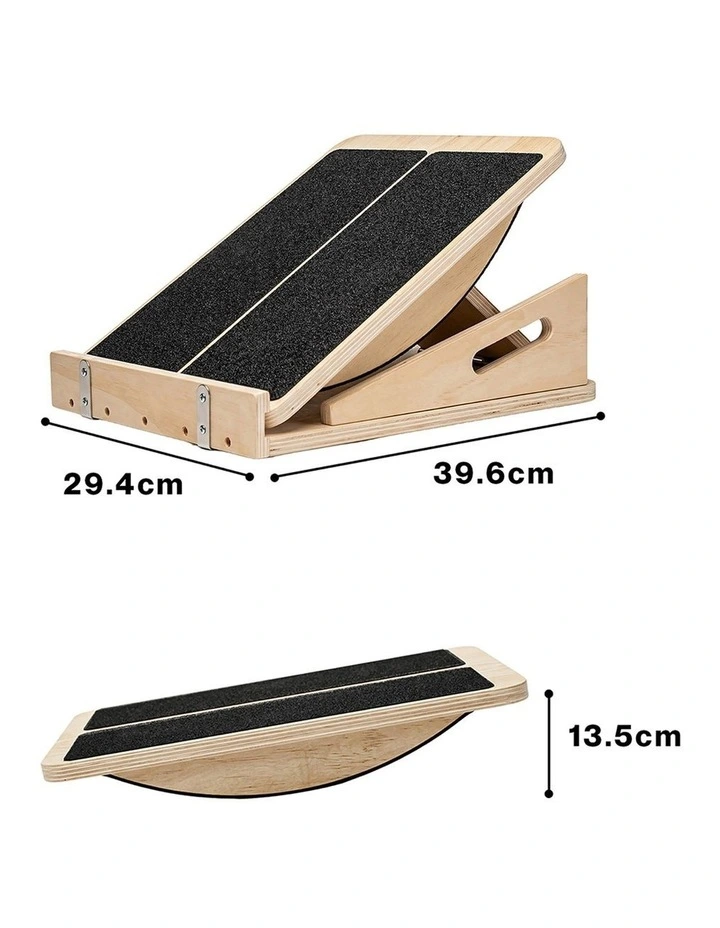 Centra 4-Level Adjustable Wooden Slant Board Professional Incline Calf Stretcher image 3