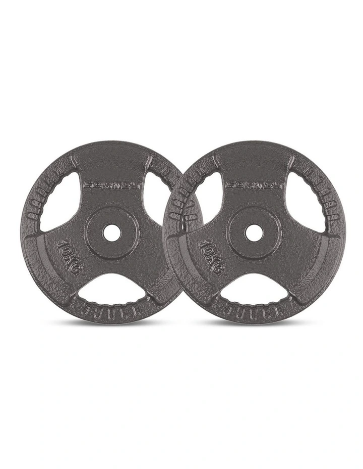 CORTEX 10kg Tri-Grip Standard Plates 25mm (Pair) image 1