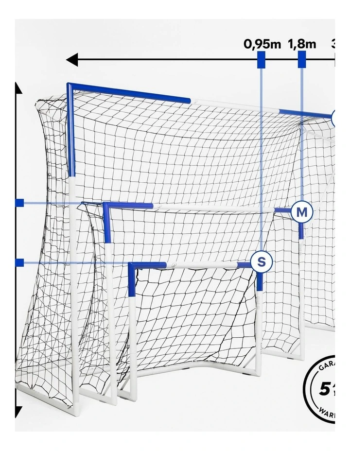 Decathlon | Football Goal (95 cm x 70 cm) Classic S - White image 6