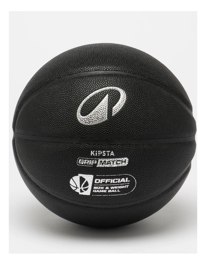Decathlon | Size 7 Basketball Grip Match BT500X - Black/Silver image 1