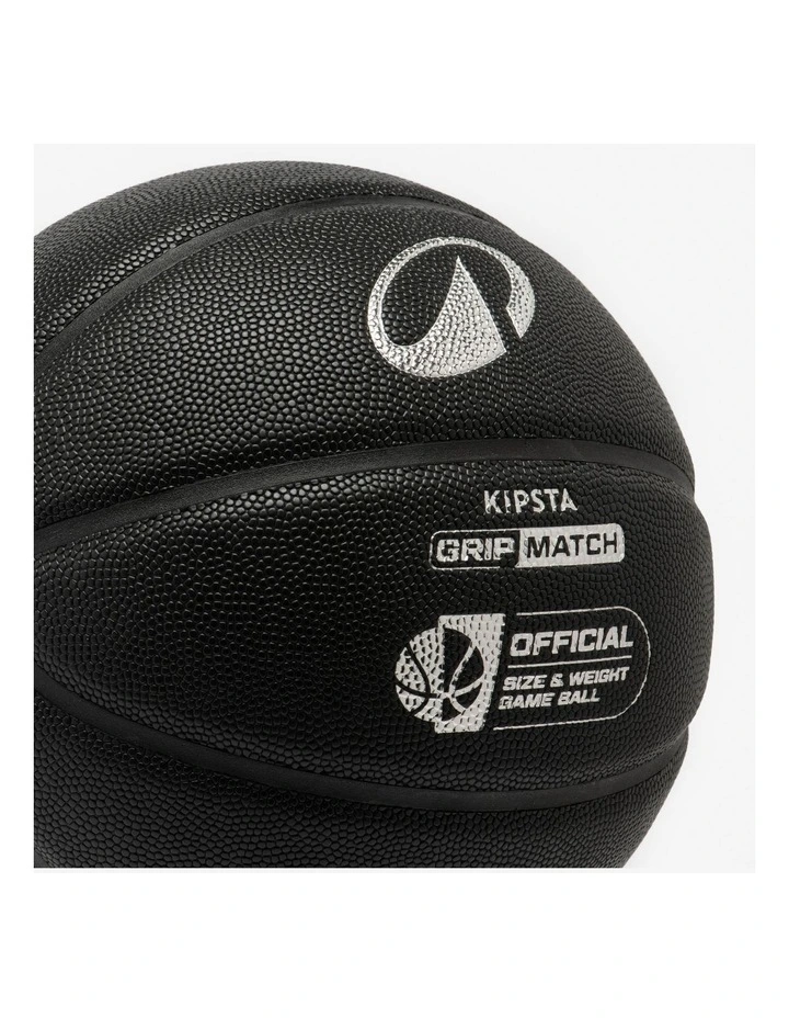 Decathlon | Size 7 Basketball Grip Match BT500X - Black/Silver image 2