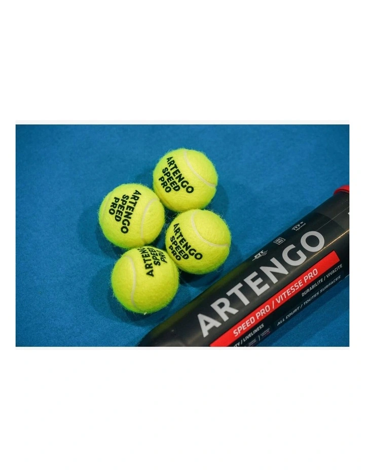 Decathlon | Tennis Ball TB930 Speed 4-Pack - Yellow image 3