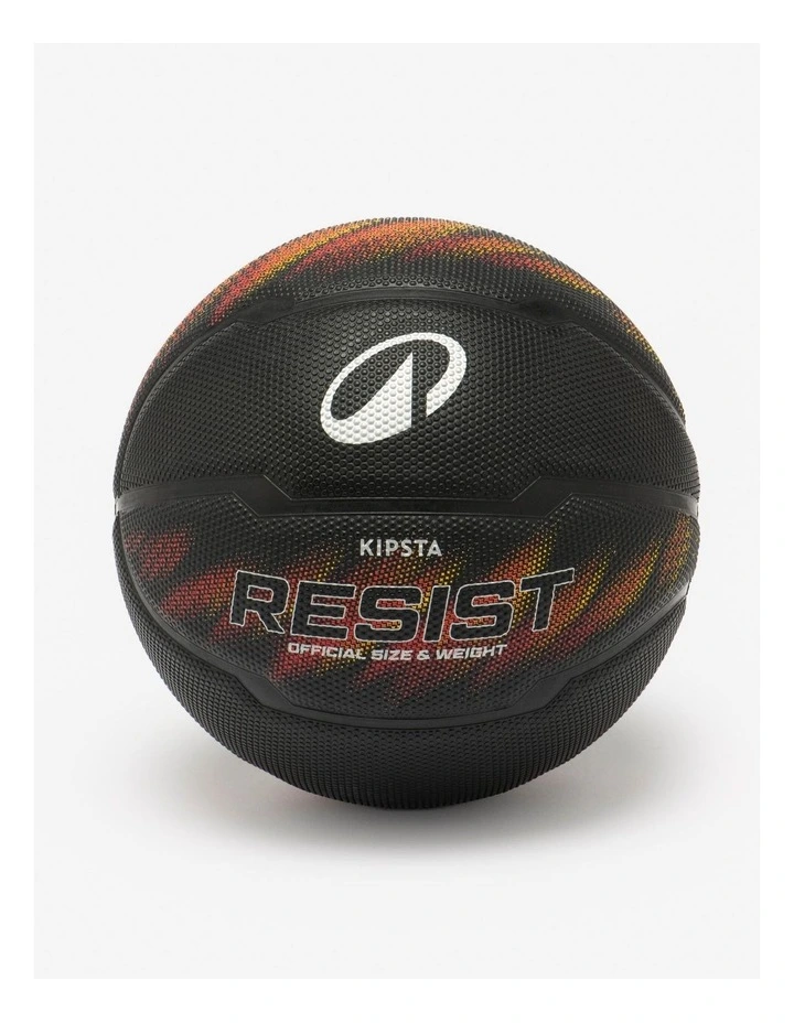 Decathlon | Size 5 Basketball Resist R500 - Black/Orange image 1