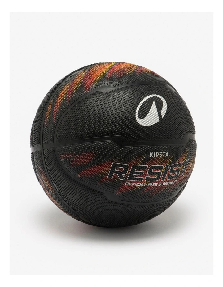Decathlon | Size 5 Basketball Resist R500 - Black/Orange image 2