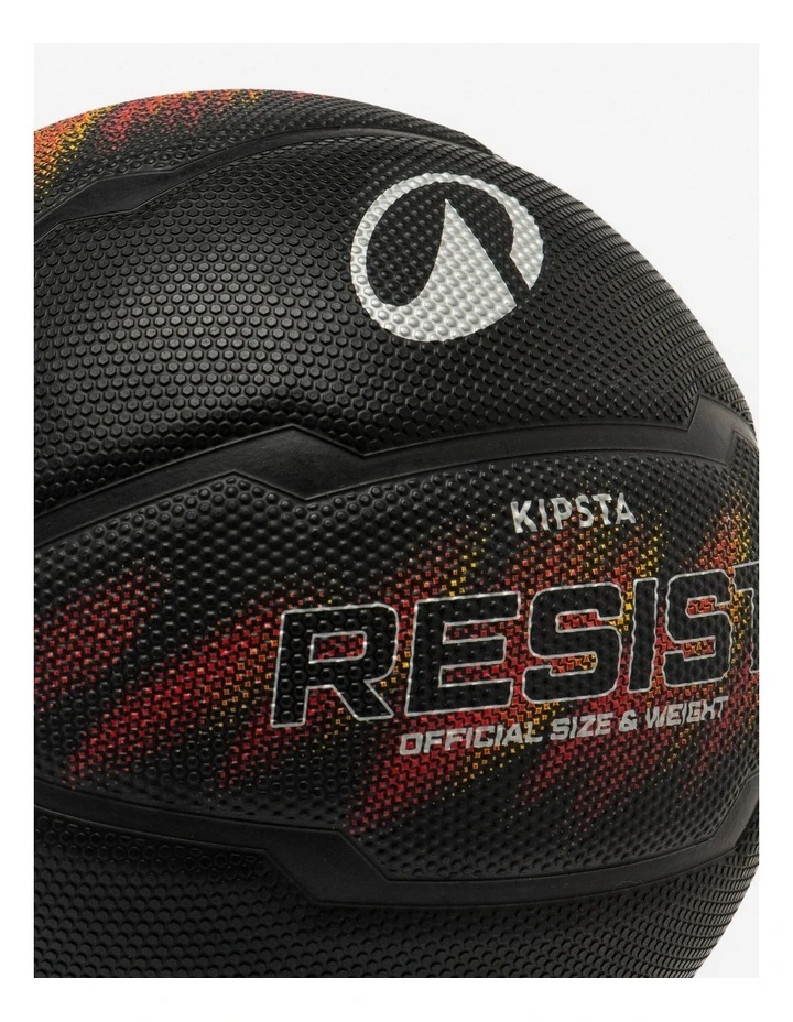 Decathlon | Size 5 Basketball Resist R500 - Black/Orange image 3
