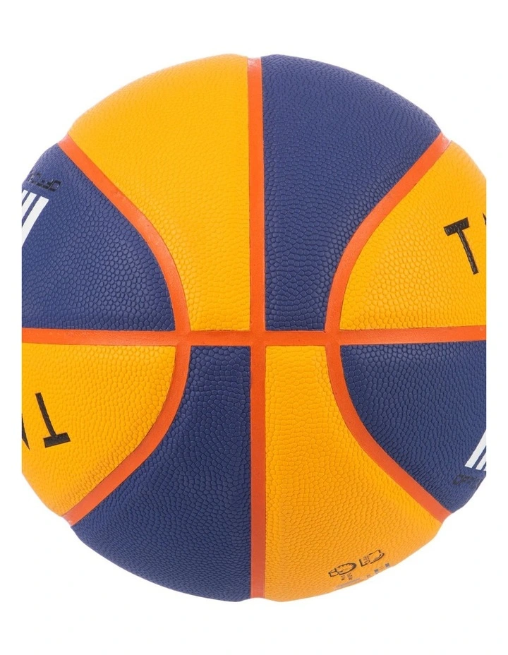 Decathlon | 3X3 Basketball Size 6 Control Game BT500 - Yellow/Blue image 3