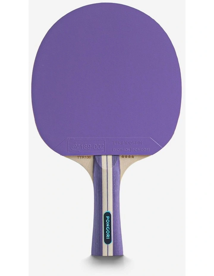 Decathlon | Set of 2 Bats TTR 130 Spin 4* ITTF School/Club Balls - Purple/Blue image 3