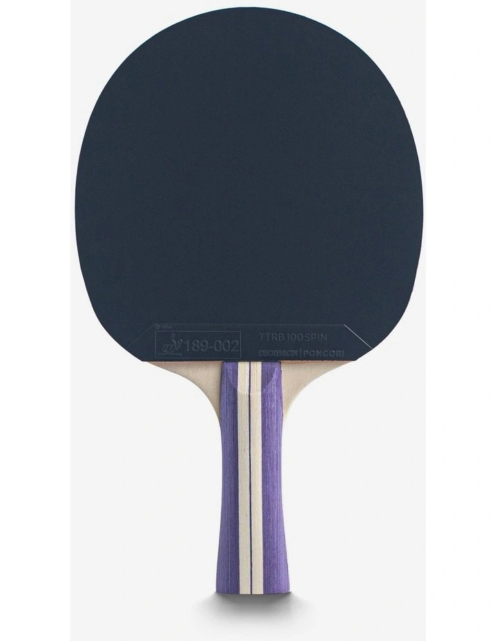 Decathlon | Set of 2 Bats TTR 130 Spin 4* ITTF School/Club Balls - Purple/Blue image 6