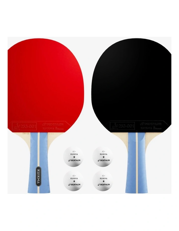 Decathlon | Set of 2 Bats TTR 100 Versatile ITTF School Balls image 1