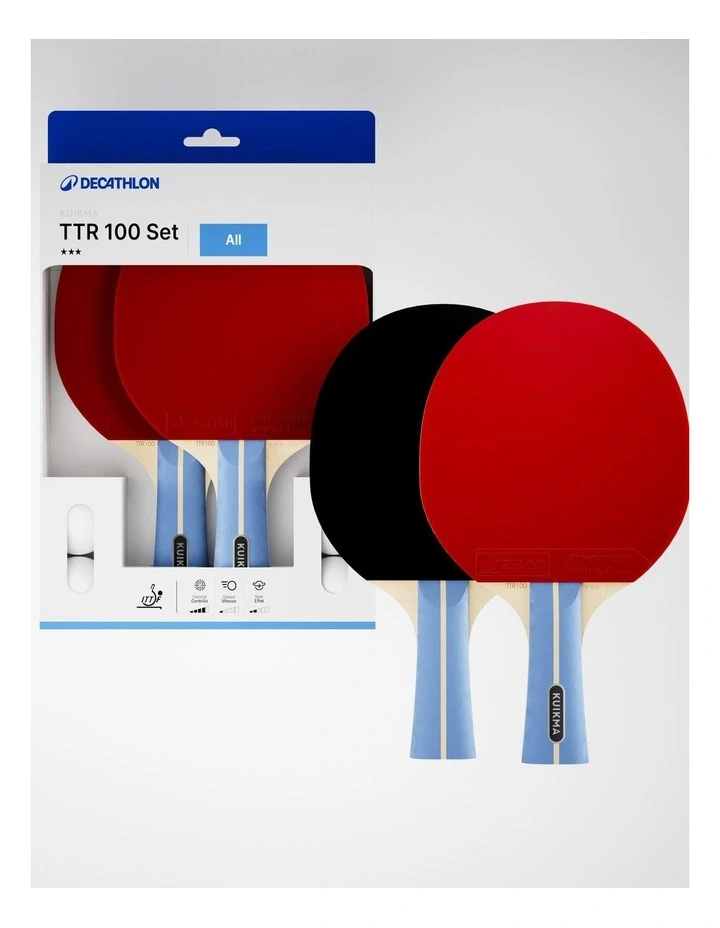 Decathlon | Set of 2 Bats TTR 100 Versatile ITTF School Balls image 2