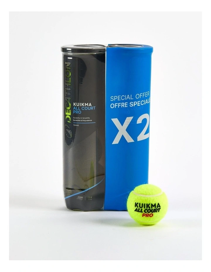 Decathlon | Versatile Tennis Ball Comfort Pro * 4 Twin-Pack - Yellow image 3