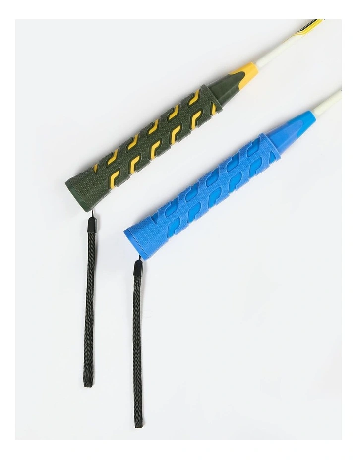 Glow in dark Adult Badminton Racket Set Flex Set BR190 Nite Blue Yellow image 6