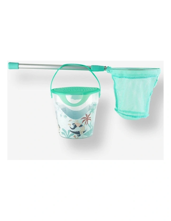 Decathlon | Fishing discovery kit bucket and landing net - Mint image 1