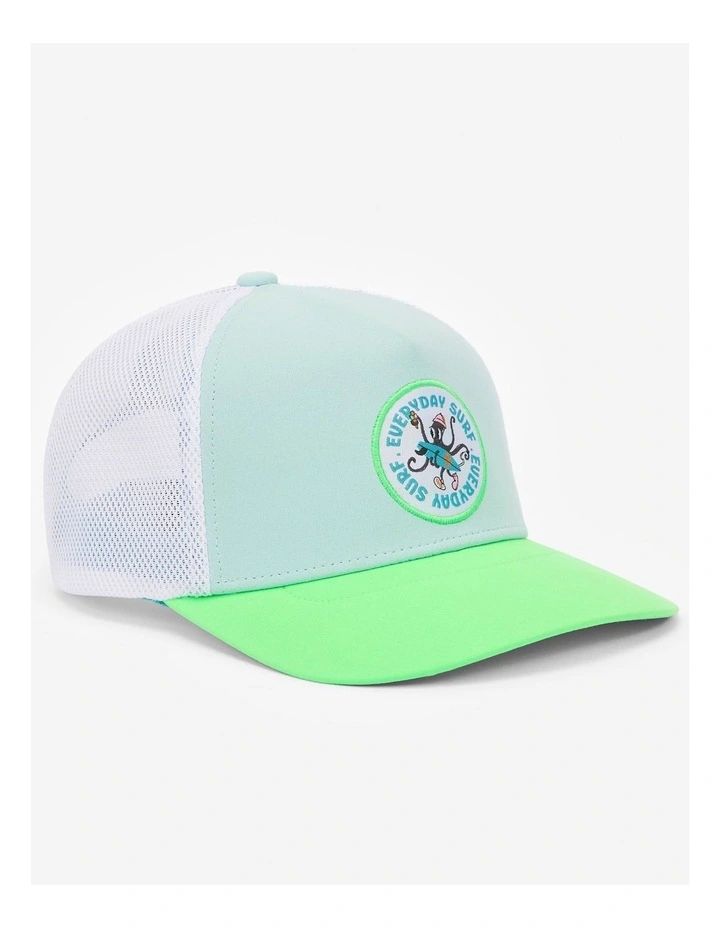 Decathlon | Kids surfing trucker cap - Poulpy green image 1