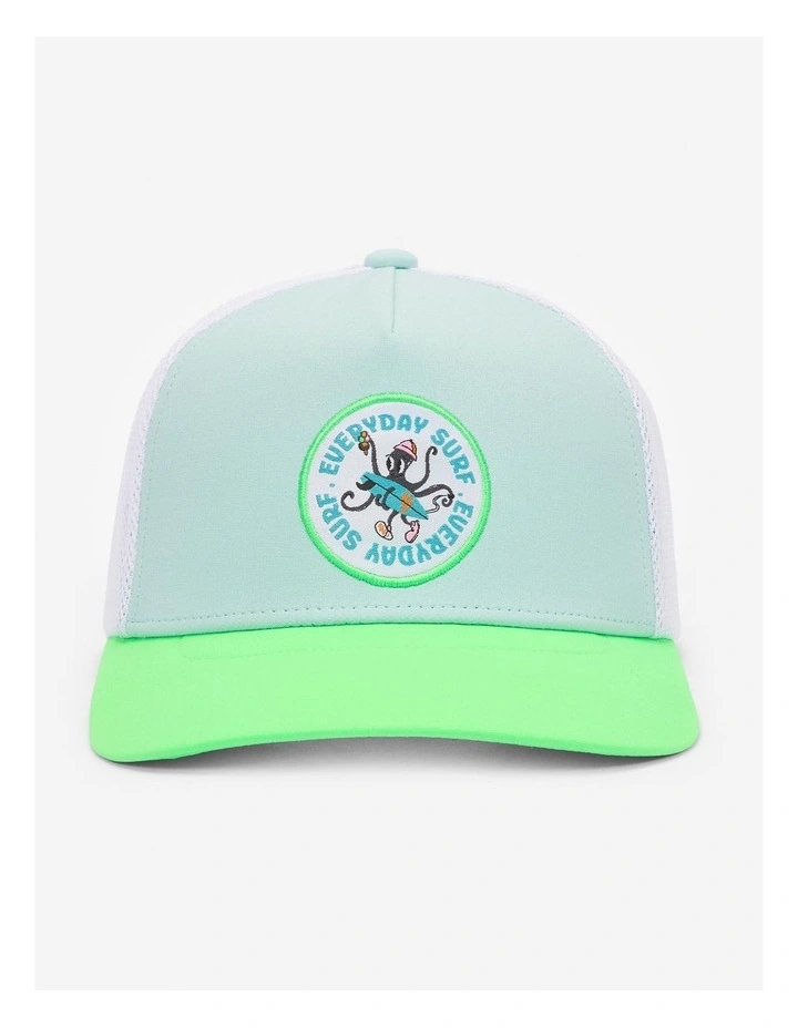 Decathlon | Kids surfing trucker cap - Poulpy green image 2